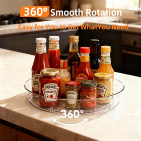 MiraFure spice rack organizer in cabinet for jars and condiments.