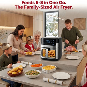 MIRASTON air fryer 8.5qt fingerprint-resistant surface stays clean.
