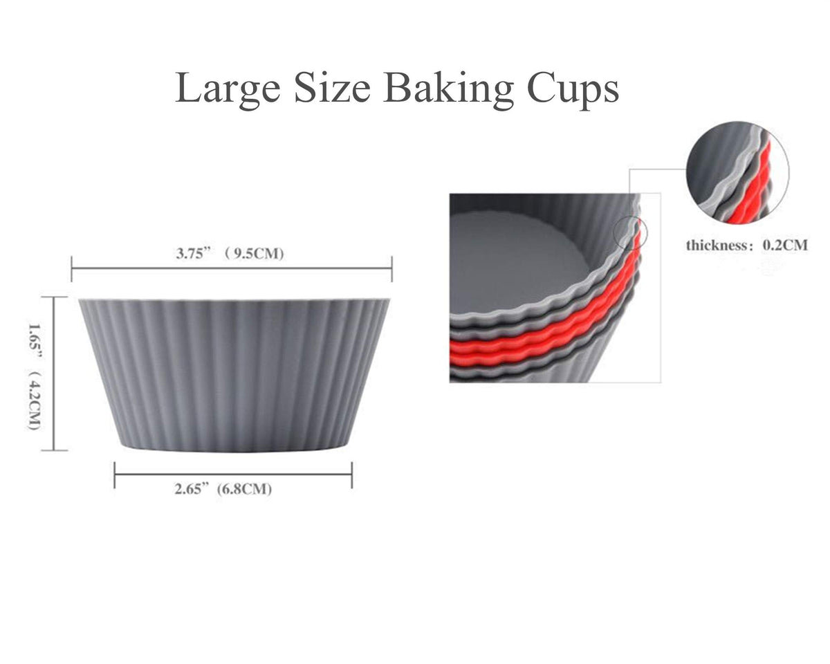 Mirenlife top-view of jumbo cups ready for muffins.