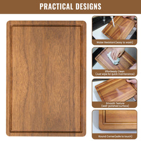 Misawce acacia board with ergonomic inner handle design