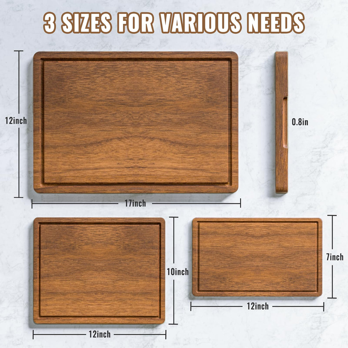 Misawce acacia cutting board medium ideal for vegetable chopping