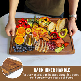 Misawce acacia cutting board small perfect for fruit and bread slicing