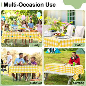 Misaya premium PEVA tablecloth, sturdy and tear-resistant.