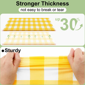 Misaya disposable buffalo-pattern tablecloth, keeps surfaces clean during celebrations.
