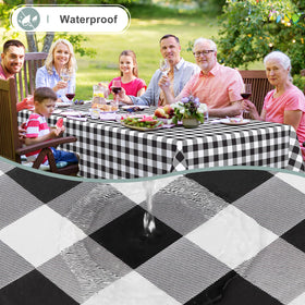 misaya buffalo flannel backing tablecloth adds soft non-slip comfort