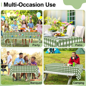 Misaya buffalo tablecloth cleanup with a quick napkin wipe