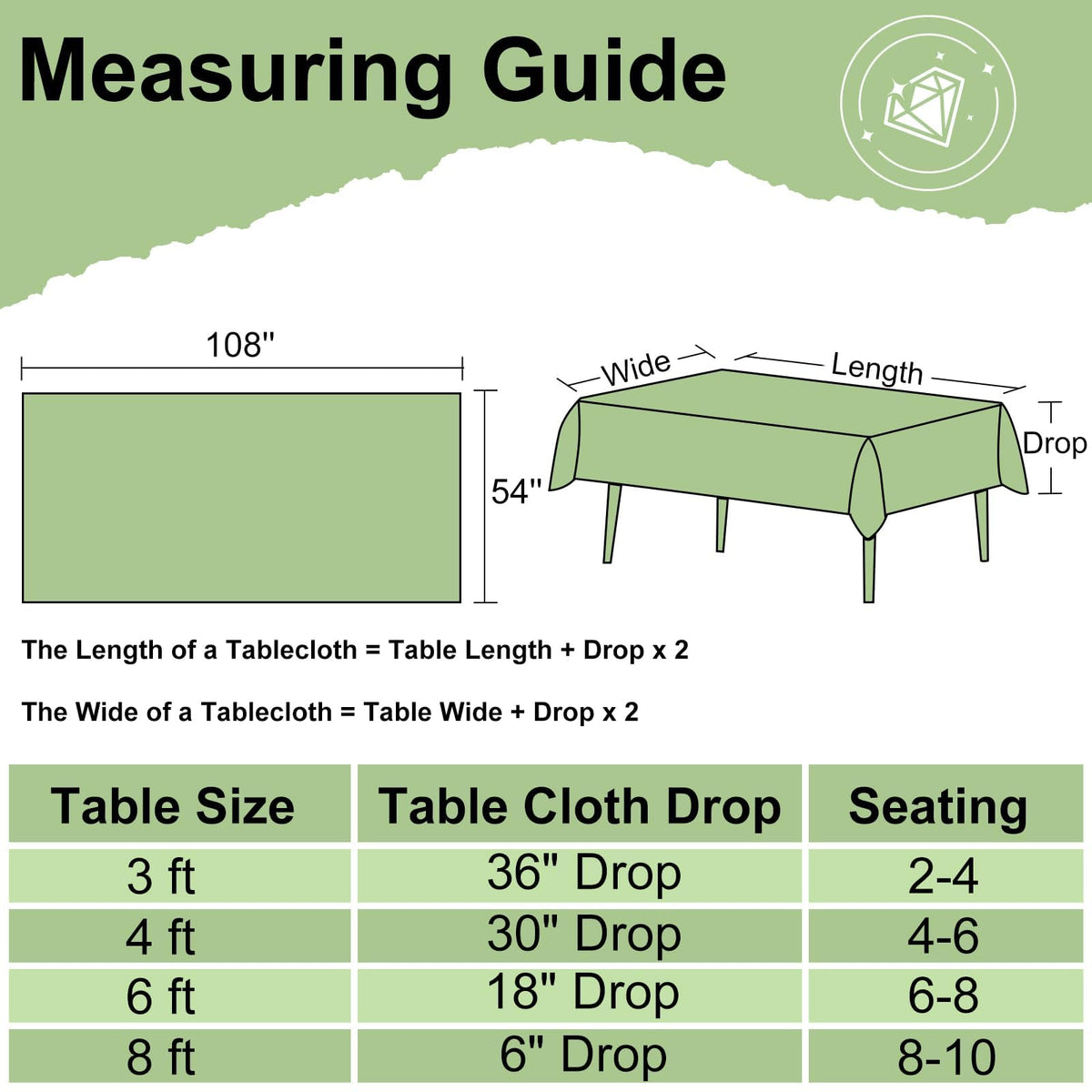 Misaya buffalo tablecloth 54-by-108 inches provides ample coverage