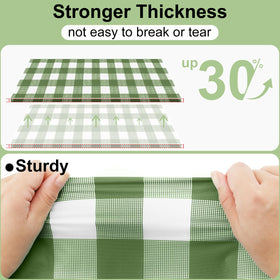 Misaya buffalo tablecloth PEVA texture close-up highlighting durability