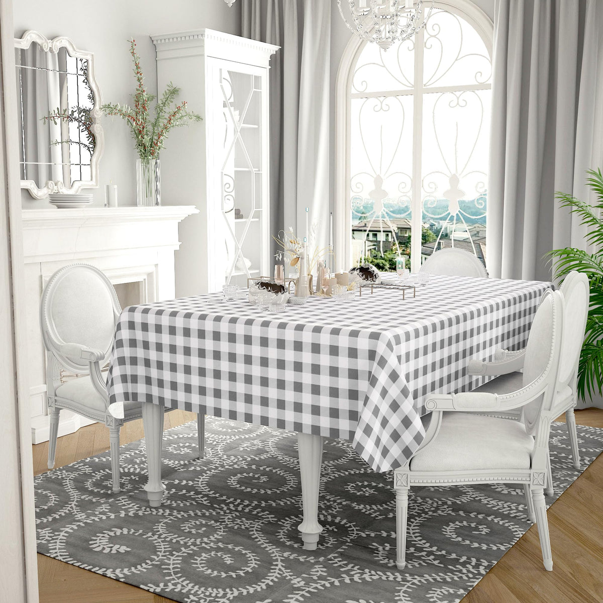 Misaya durable vinyl surface with flannel back guards against scratches and wear.