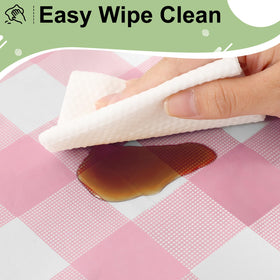 Misaya tablecloth surface easily wipes clean after spills