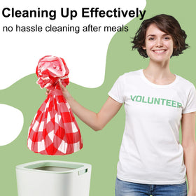 Misaya tablecloth demonstrating easy cleanup after spills.