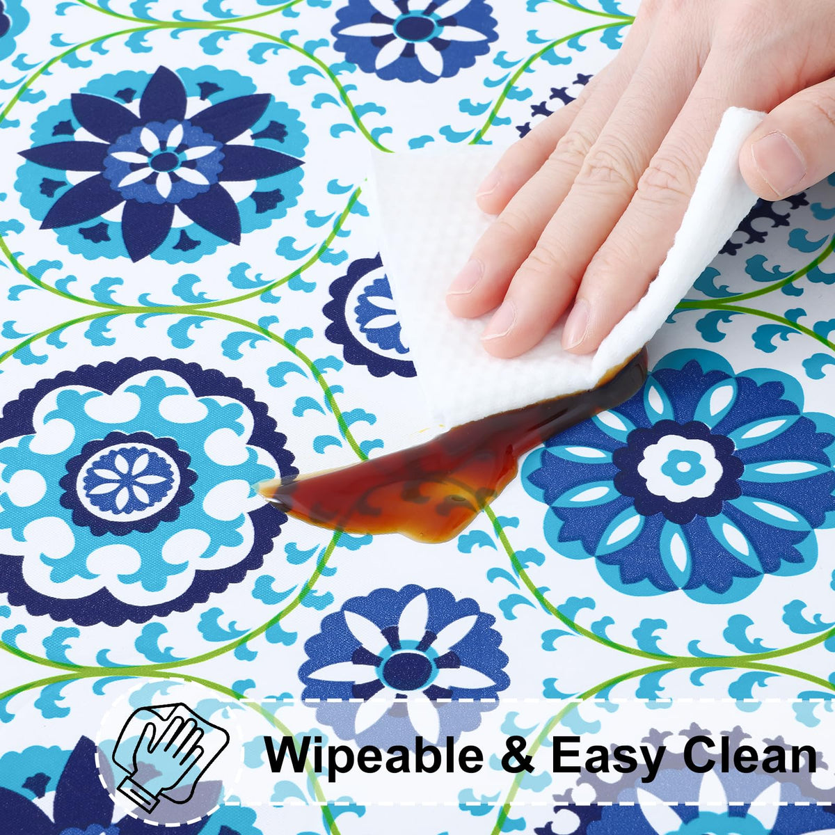misaya navy mandala pattern adds stylish table decor