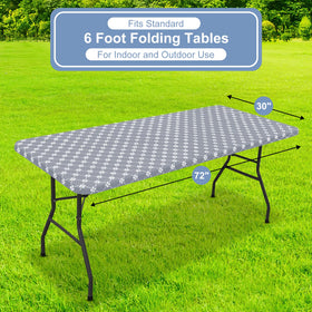 Misaya outdoor-friendly table cloth ideal for picnics and camping.