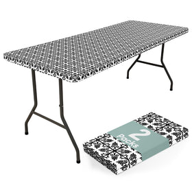 misaya picnic tablecloth rectangle 30x72 in black protects outdoor tables from spills