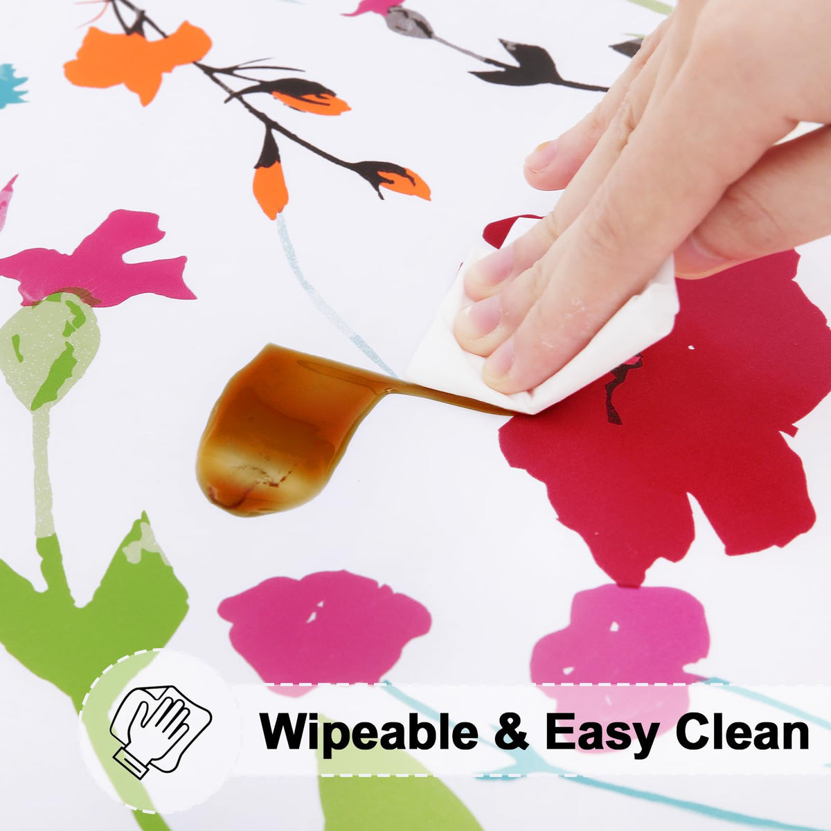Misaya soft-backed table protector cushions the table while preventing scratches.