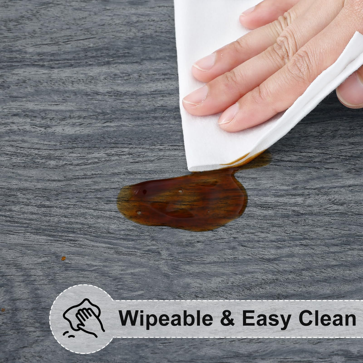 Misaya table protector with soft backing guards surfaces against scratches