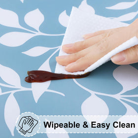 Misaya soft backing protects tabletops from scratches and heat.