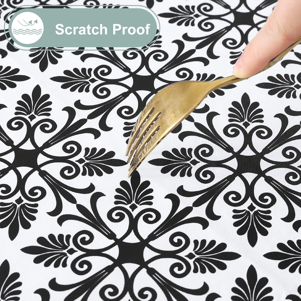 Misaya stain-proof surface helps maintain a clean look through meals.