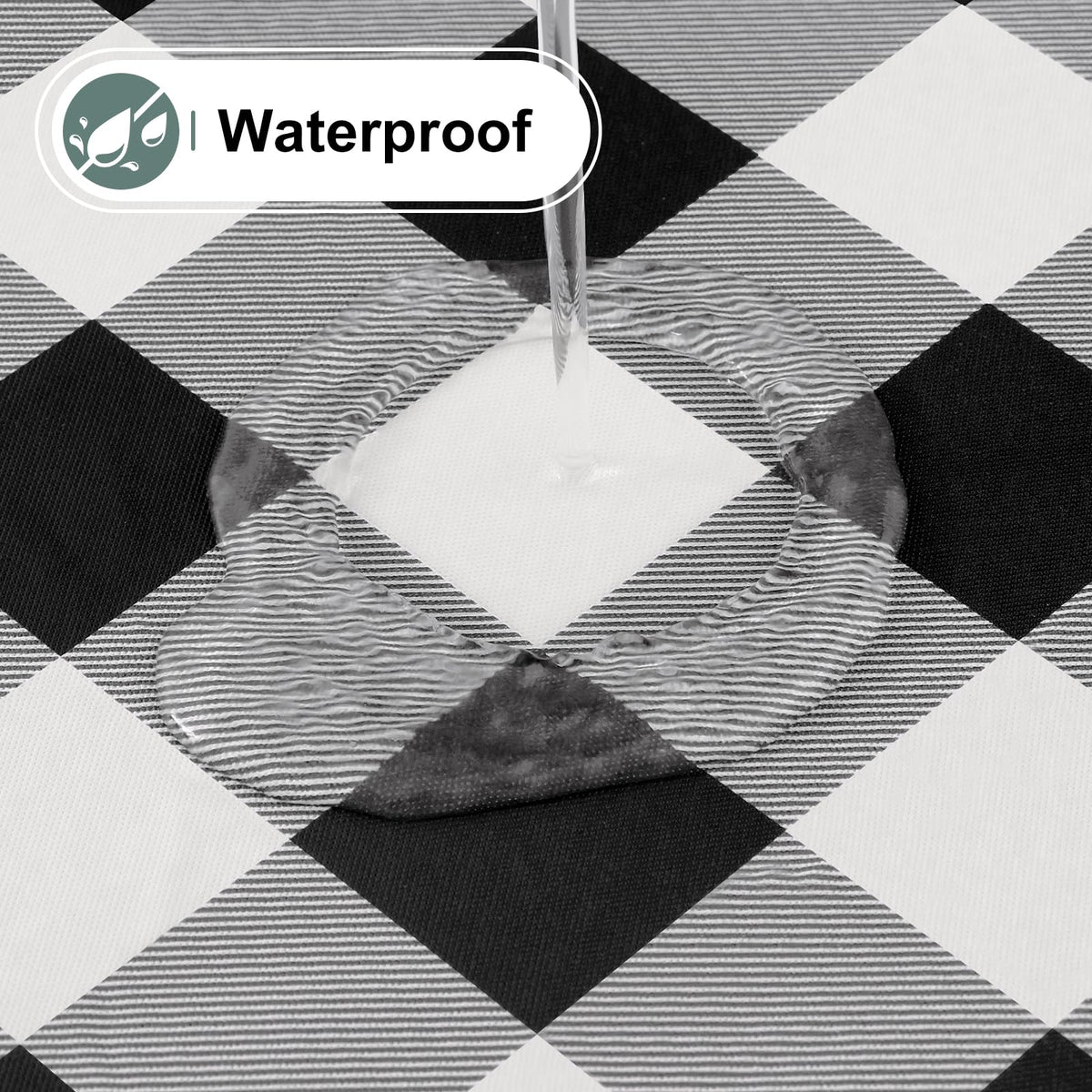 Misaya buffalo plaid tablecloth resists stains during gatherings