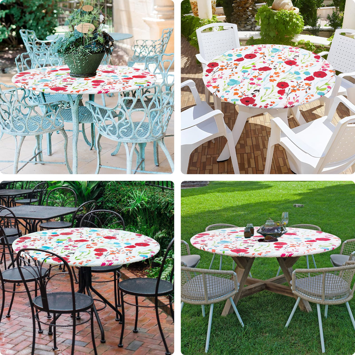 misaya tablecloth fits 45-56 inch rounds for versatile table coverage.