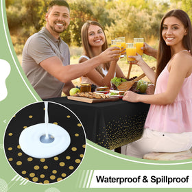 Misaya waterproof PEVA tablecloth for spill-friendly dining and quick cleanup.