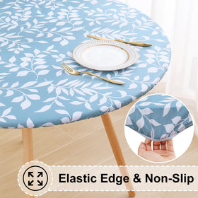 Misaya waterproof table cover protects surfaces from spills and stains.
