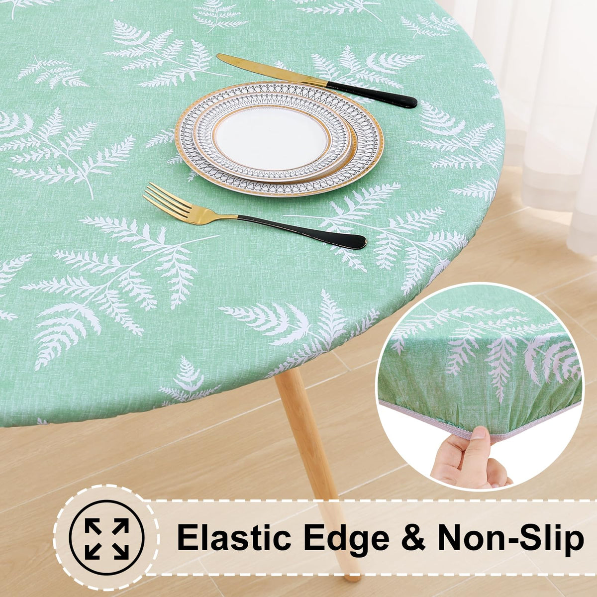 misaya waterproof table cover with vinyl top protects against spills outdoors