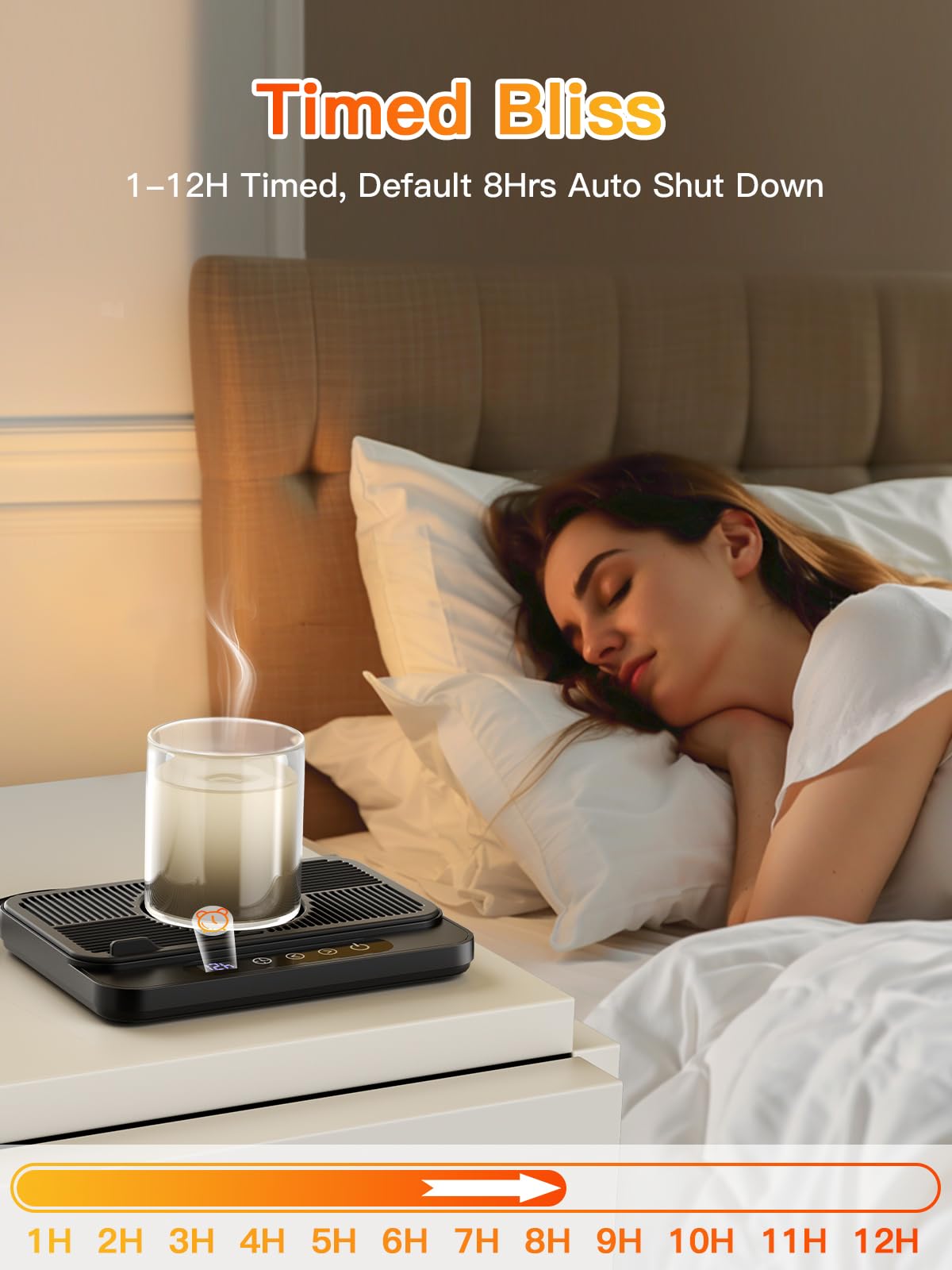 Misby mug warmer features auto shut-off and timer for safety and convenience