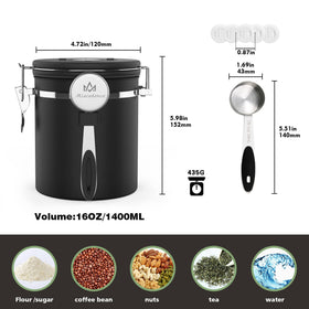 Miscedence stainless steel spoon included for easy daily scooping.