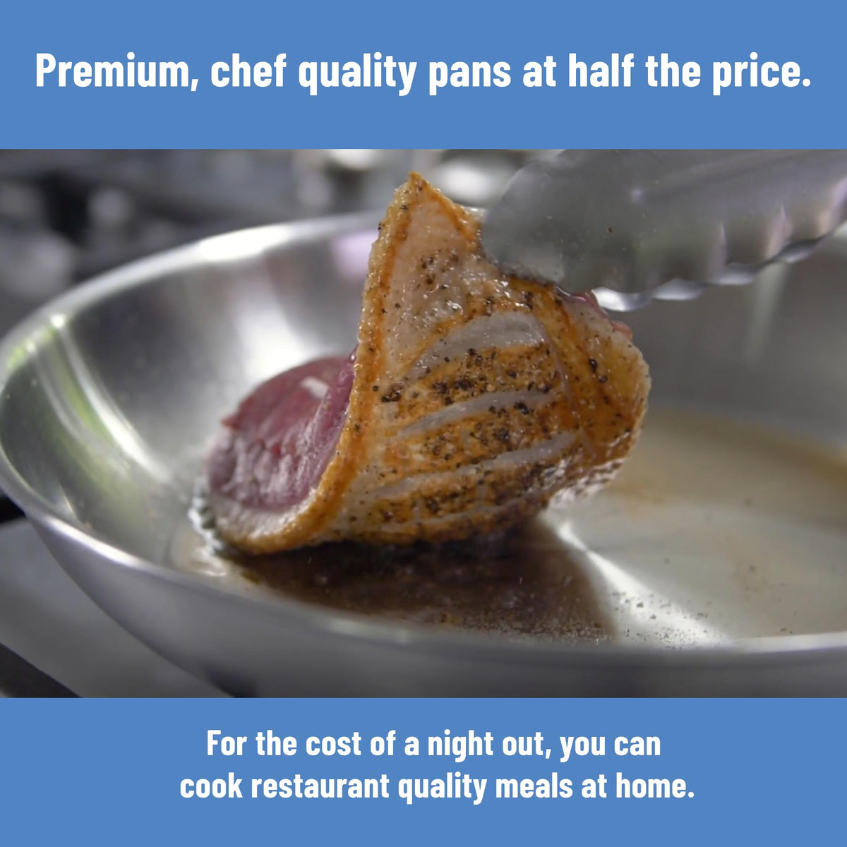 Misen 5-Ply pan on induction proves versatile compatibility with all stoves.