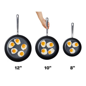 Misen Carbon Nonstick Skillet develops a natural patina for enhanced slick release.