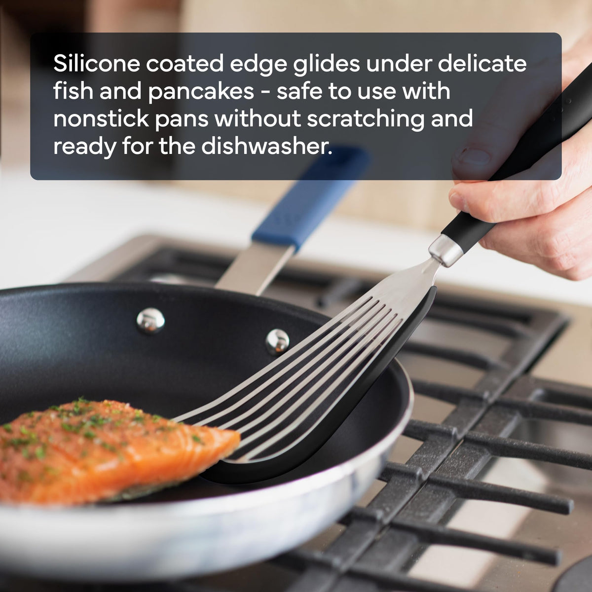 Misen Fish Spatula dishwasher safe feature image for easy cleanup.