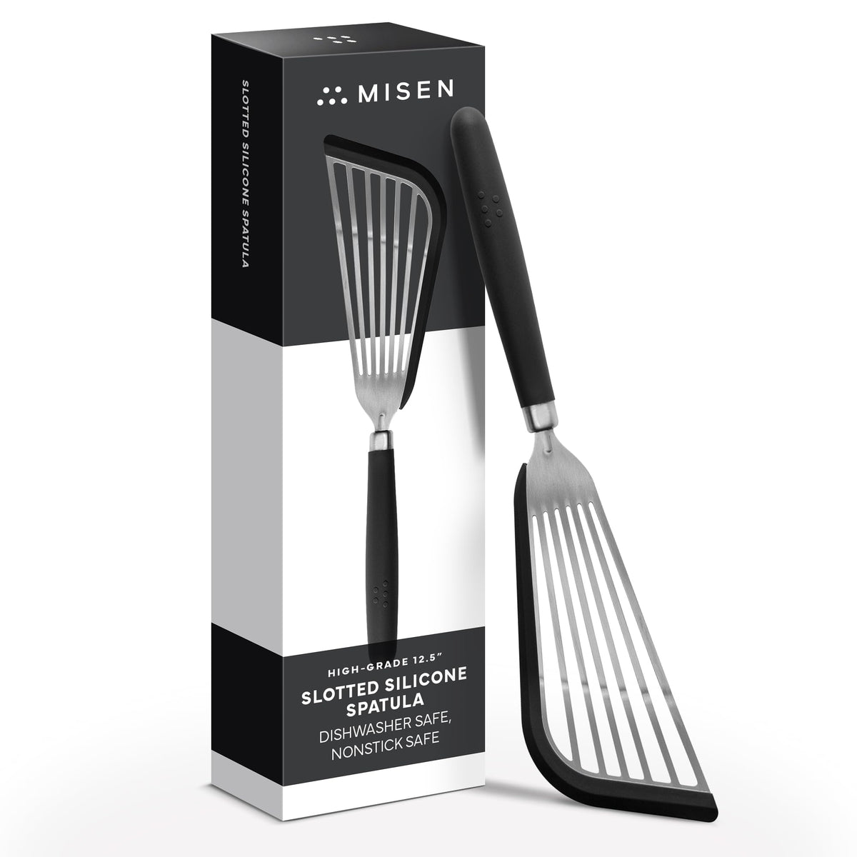 Misen Fish Spatula slotted turner overview for easy, mess-free flipping.