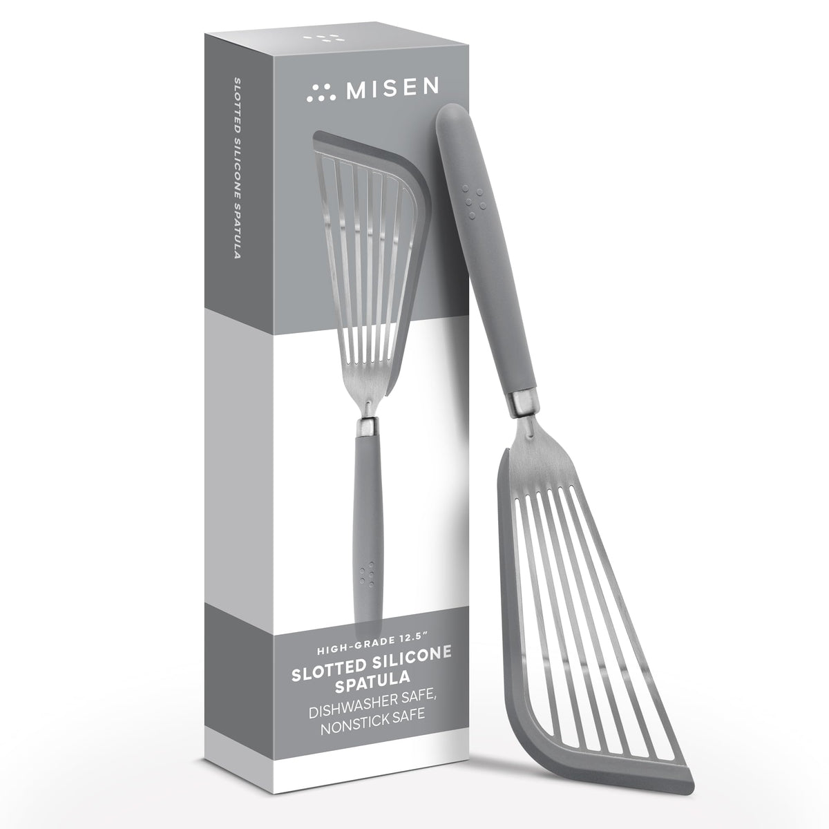 Misen Fish Spatula slotted turner glides under eggs for gentle flipping