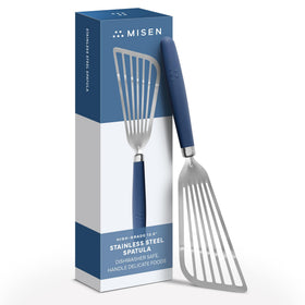 Misen fish spatula slotted turner for delicate flipping and even browning