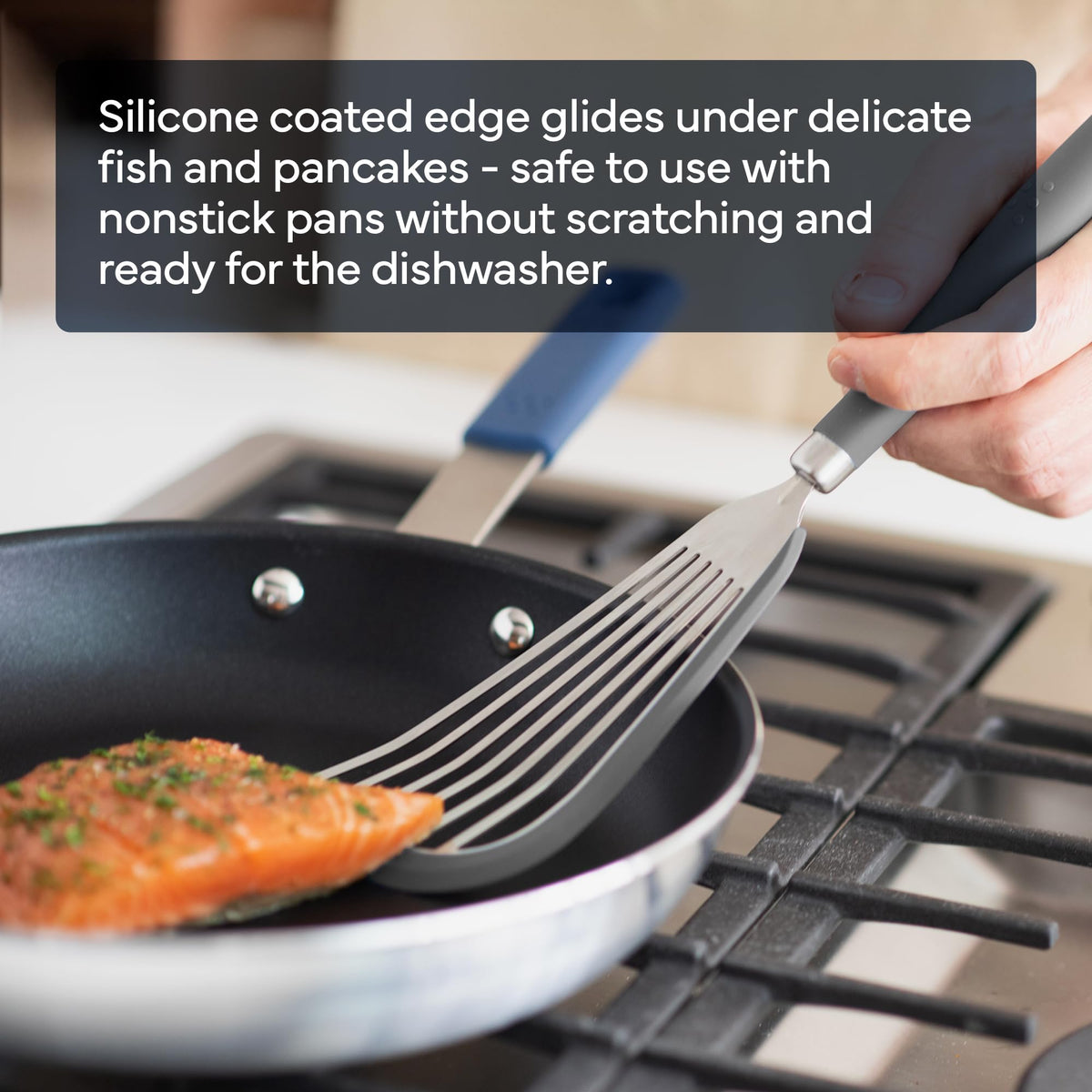 Misen Fish Spatula soft silicone grip enables comfortable handling