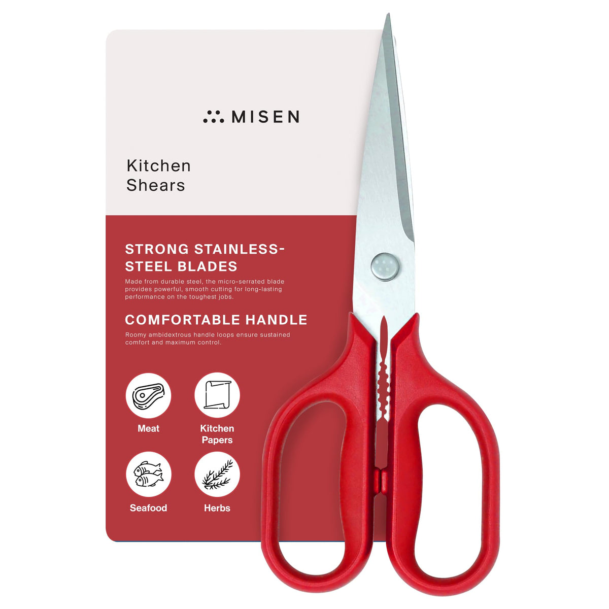 Misen Heavy Duty Kitchen Shears debone chicken with precision.