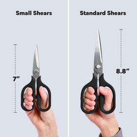 Misen Heavy Duty Kitchen Shears compact storage fits neatly in a drawer or hook.