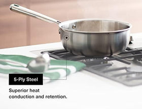Misen saucier lid enables finishing sauces in oven up to 800F.