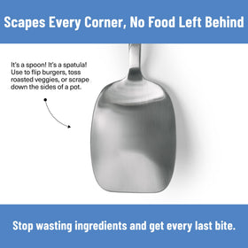 Misen Scraper Chef Spoon flat edge reaches pan corners for deglazing