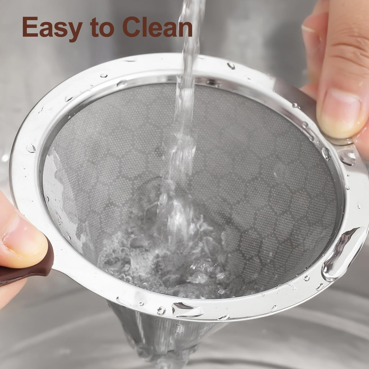 MISETTO easy rinse under running water keeps cleanup quick after coffee
