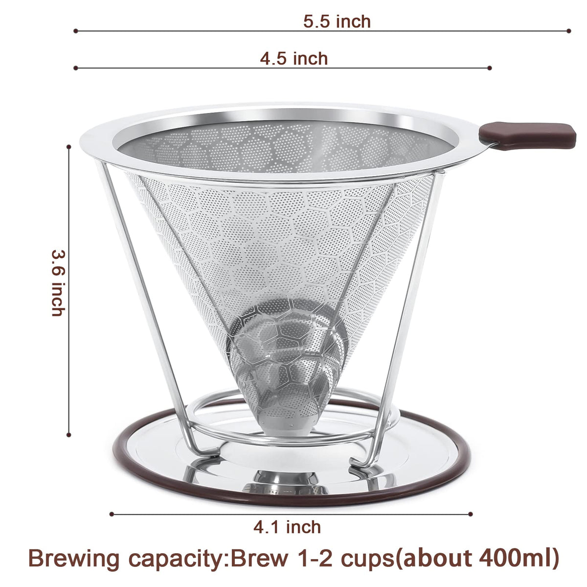 MISETTO removable cup stand fits most cups for versatile pour-over setups