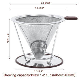 MISETTO removable cup stand fits most cups for versatile pour-over setups