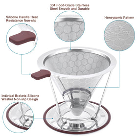 MISETTO stainless steel filter 800 mesh enables clean extraction for flavorful coffee