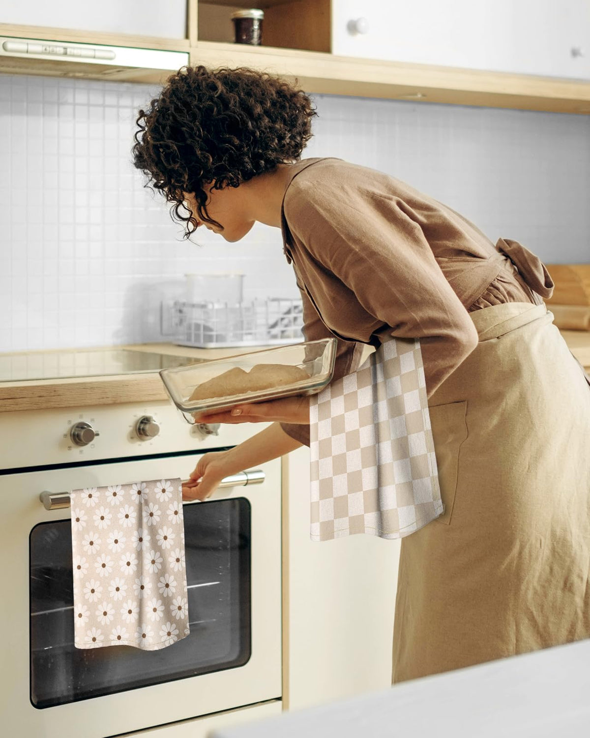 Miss Adola flour sack towels sized 16x26 inches for drying and covering dough.