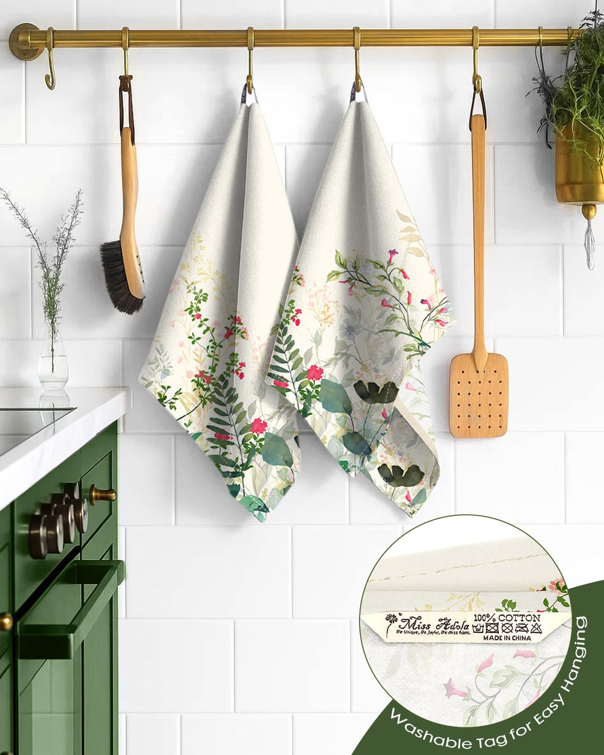 Miss Adola absorbent dishcloths provide lint-free cleaning for dishes and glassware