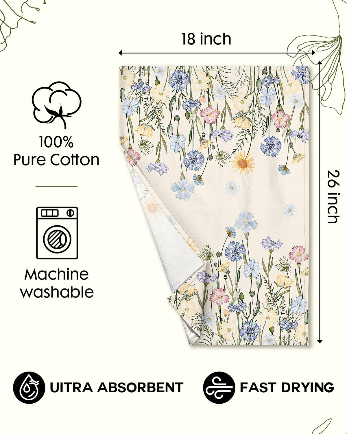 Miss Adola highly absorbent towels for fast drying of dishes and hands.