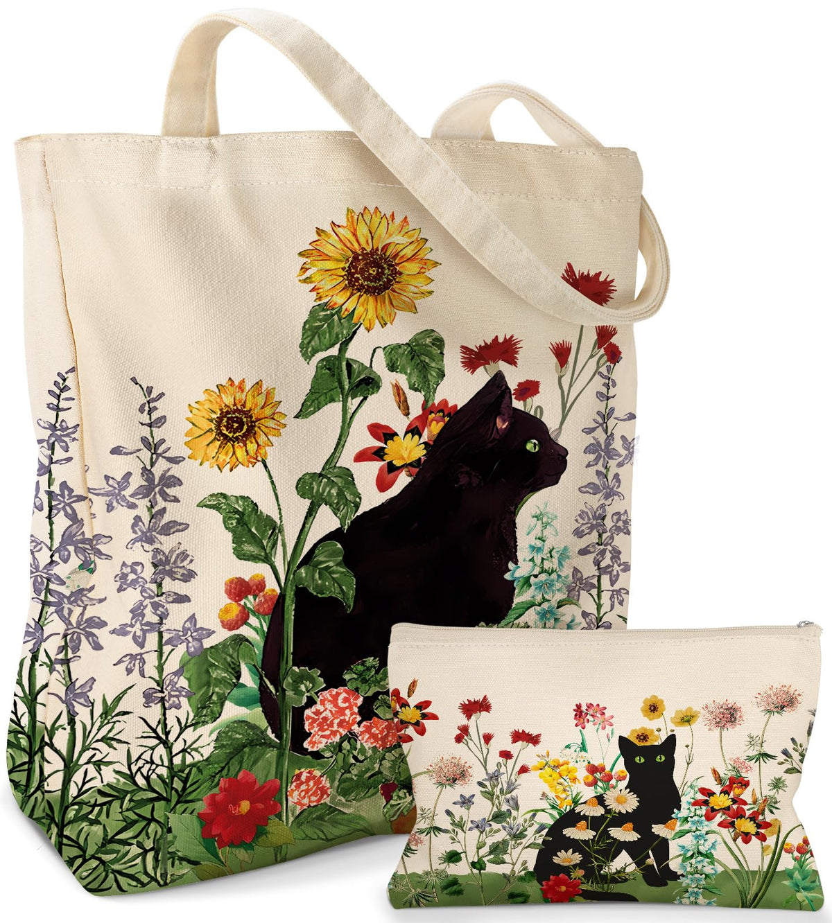 Miss Adola aesthetic 2-pack canvas tote bag for daily shopping