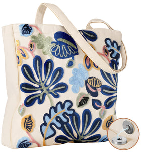 Miss Adola tote bag with large capacity and 3D floral embroidery for everyday shopping