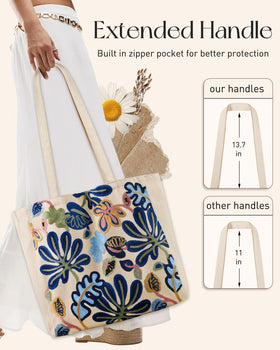 Miss Adola canvas tote bag made from natural cotton linen for durability